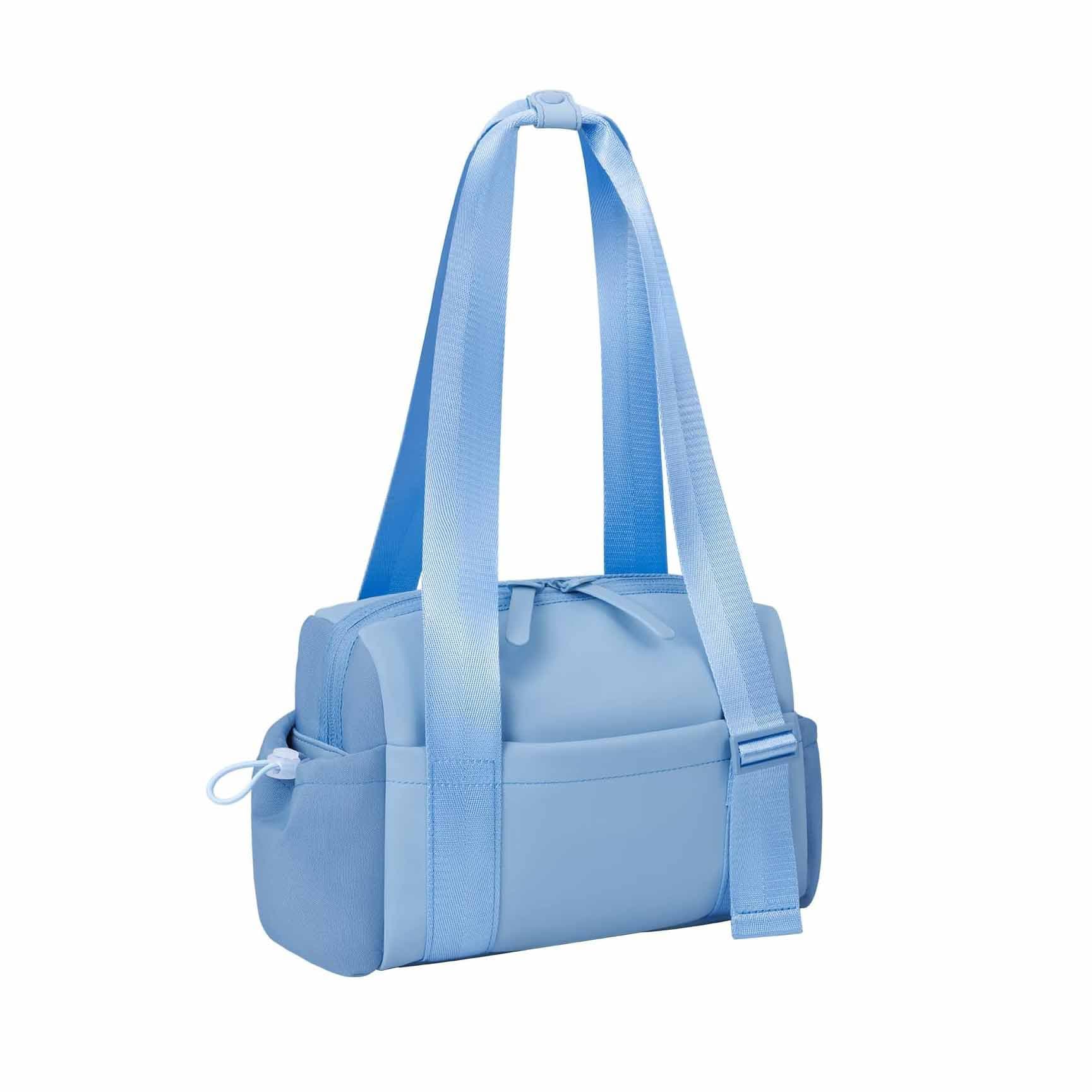 Blue Mini Gym Bag & Travel Tote - Compact Duffel with Wet Pocket, Luggage