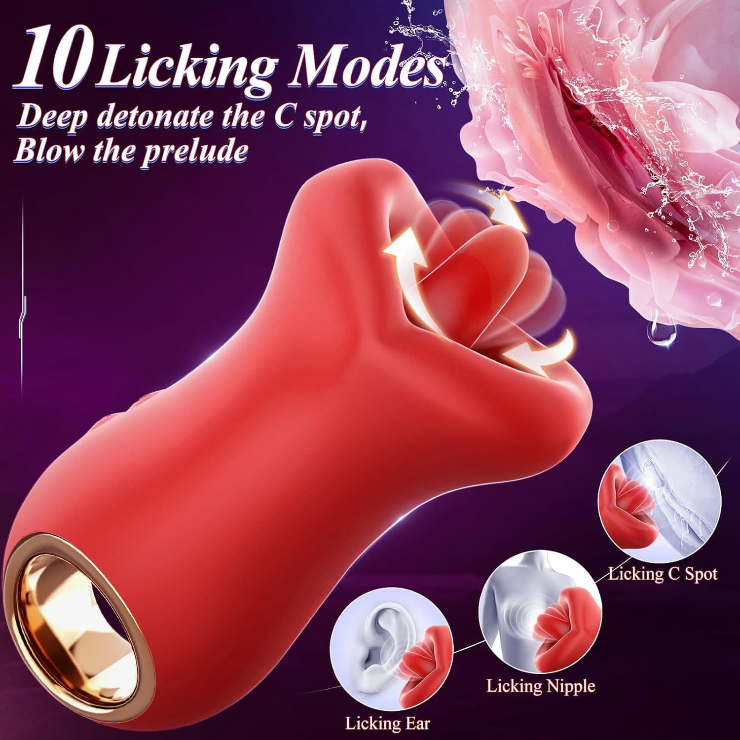 Luxurious Big Mouth Tongue-Licking Vibrator - Multi-Function Adult Massager