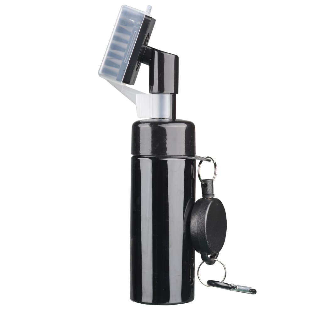 Portable Golf Club Groove Cleaner Brush with Water Spray Bottle - Black