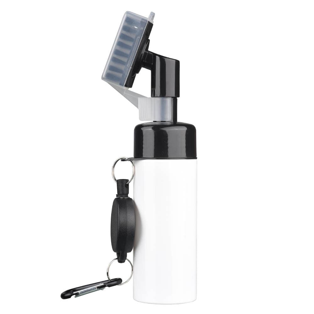 Portable Golf Club Groove Cleaner Brush with Water Spray Bottle - White