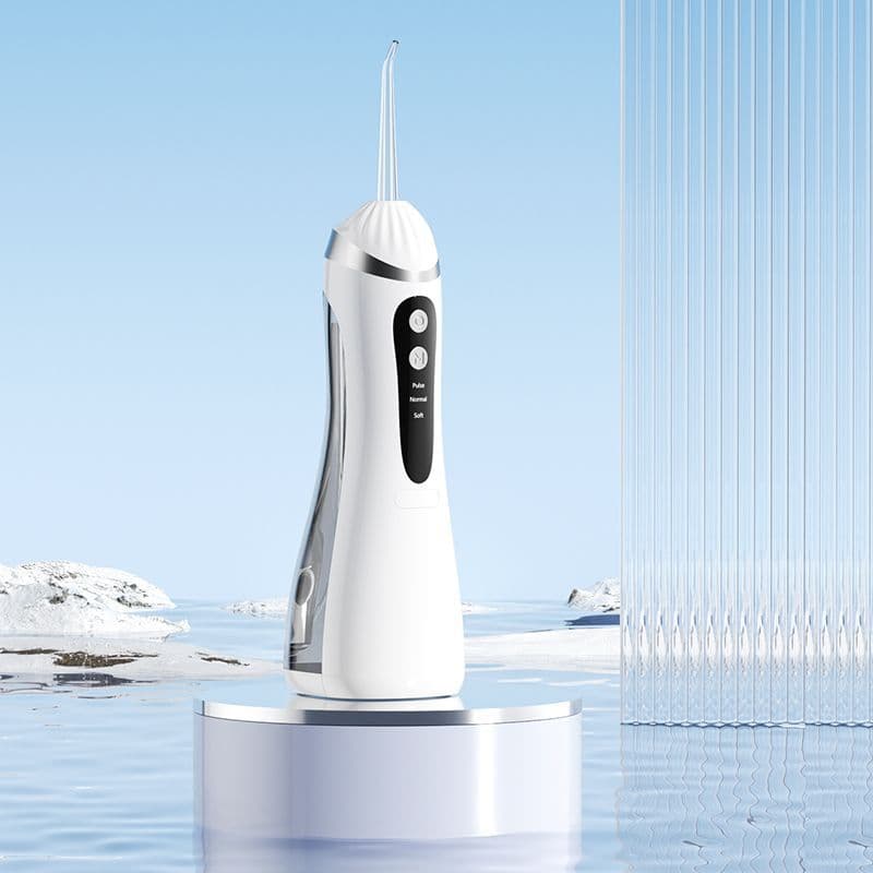 White Portable Ultrasonic Oral Irrigator with 3 Cleaning Modes Smart Teeth