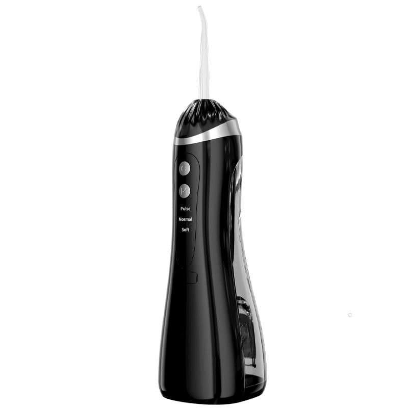 Black Portable Ultrasonic Oral Irrigator with 3 Cleaning Modes Smart Teeth