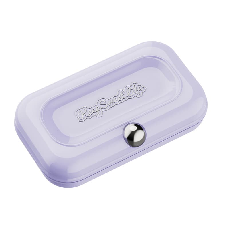 2 Sets Purple Portable 4-Piece Manicure Set - Compact Nail Grooming Kit