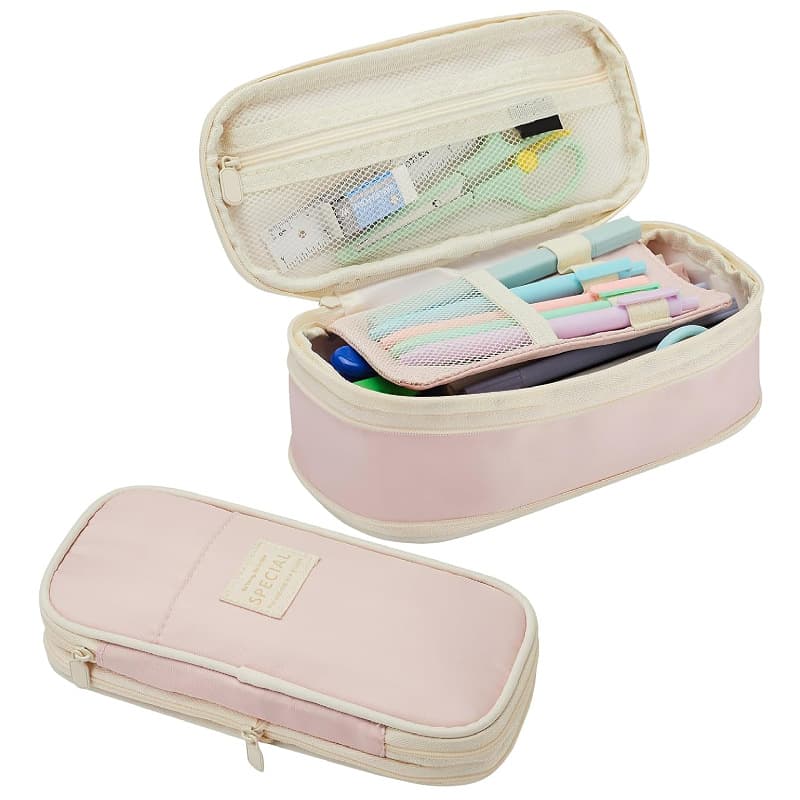 Pink Large Capacity Expandable Pencil Case - Only with pencil case