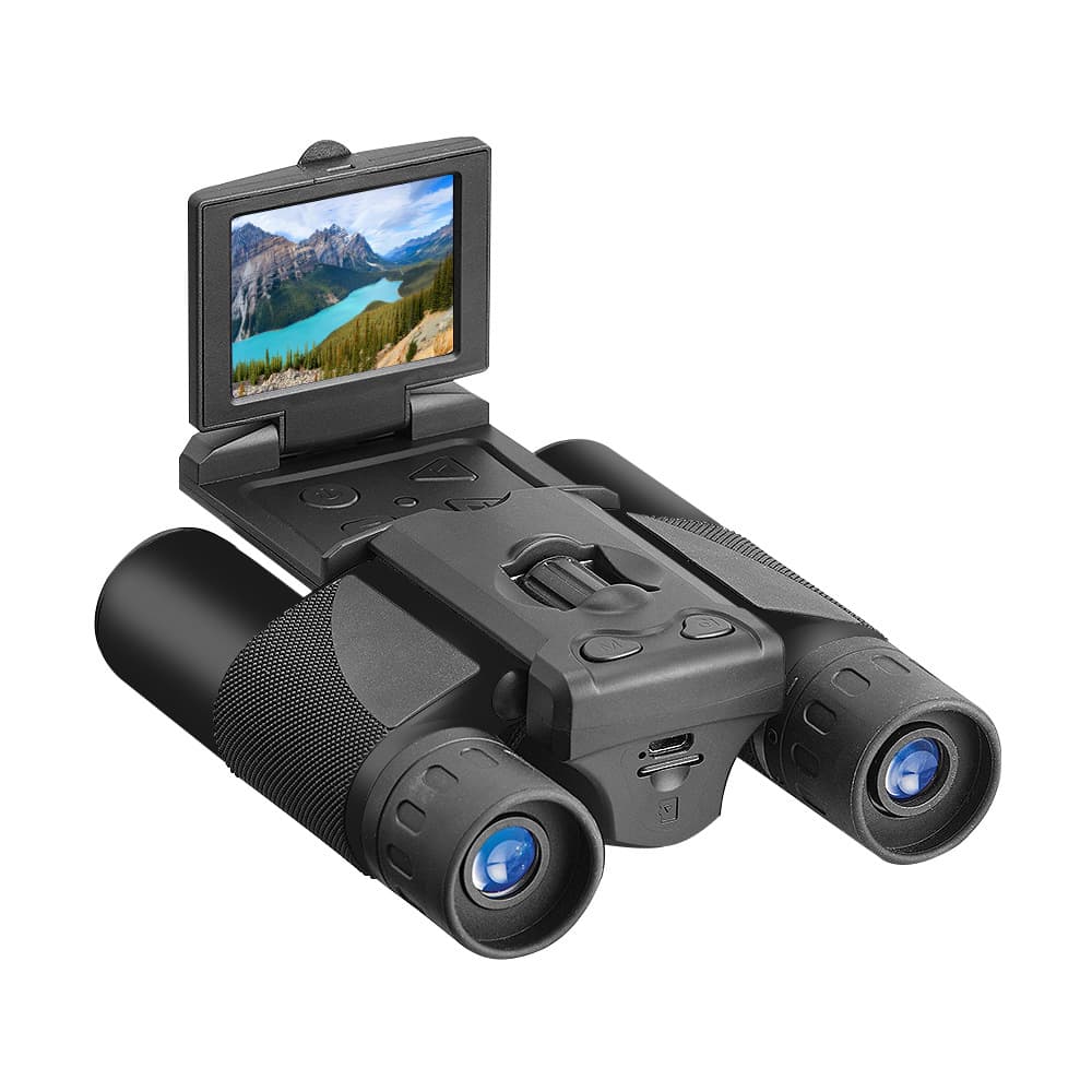 Black HD Digital Camera Binoculars 8X Zoom - Record Video & Photos with LCD
