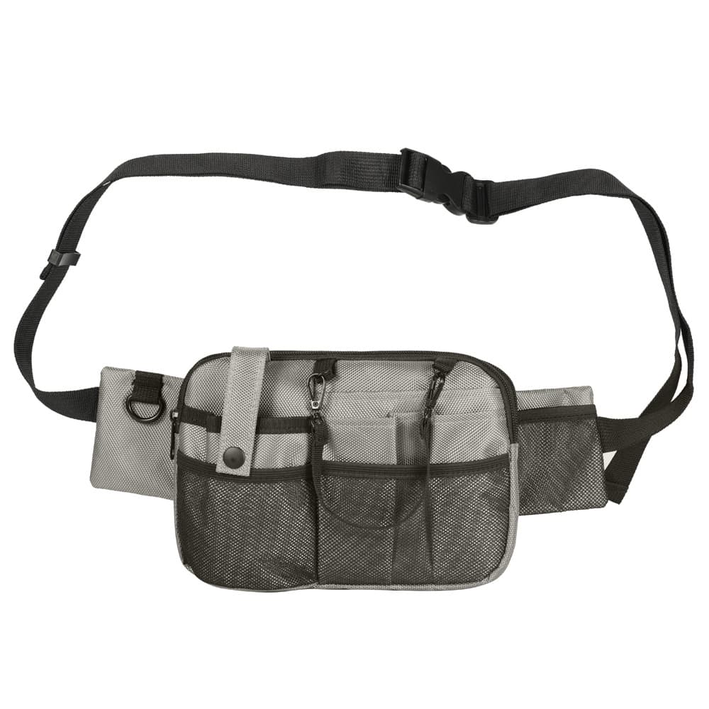 Grey and Black Nurse Utility Belt Bag - Multi-Pocket Medical Organizer Waist
