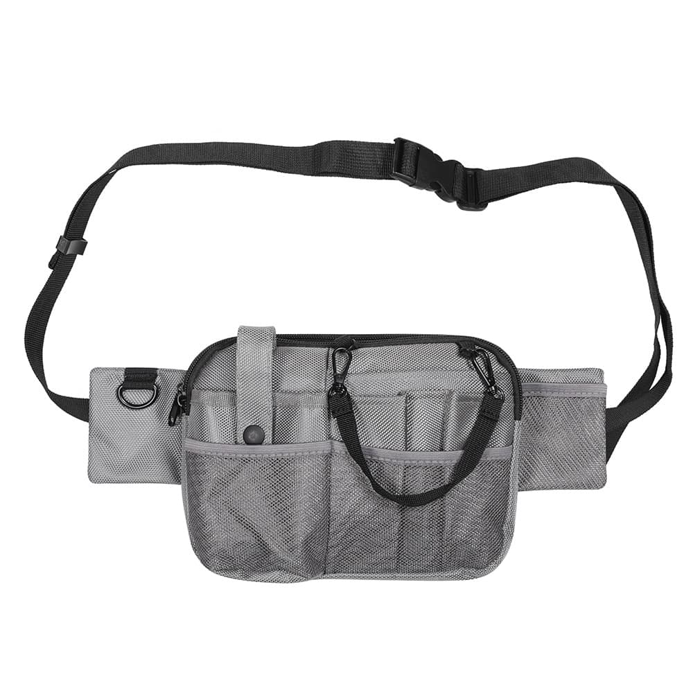 Grey Nurse Utility Belt Bag - Multi-Pocket Medical Organizer Waist Pack