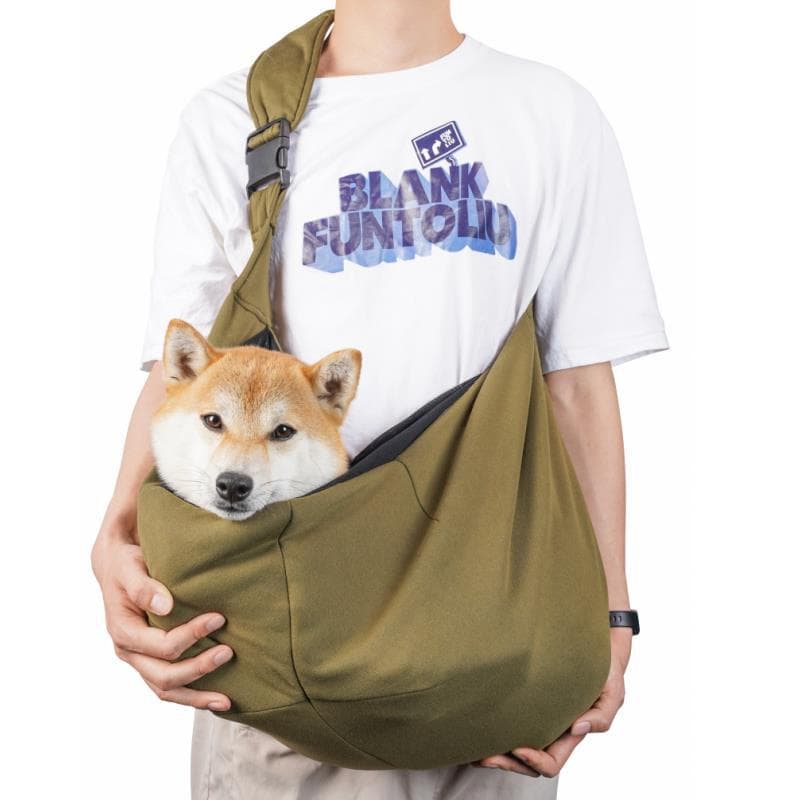 Green Breathable Pet Sling Carrier for Small Dogs & Cats - Adjustable