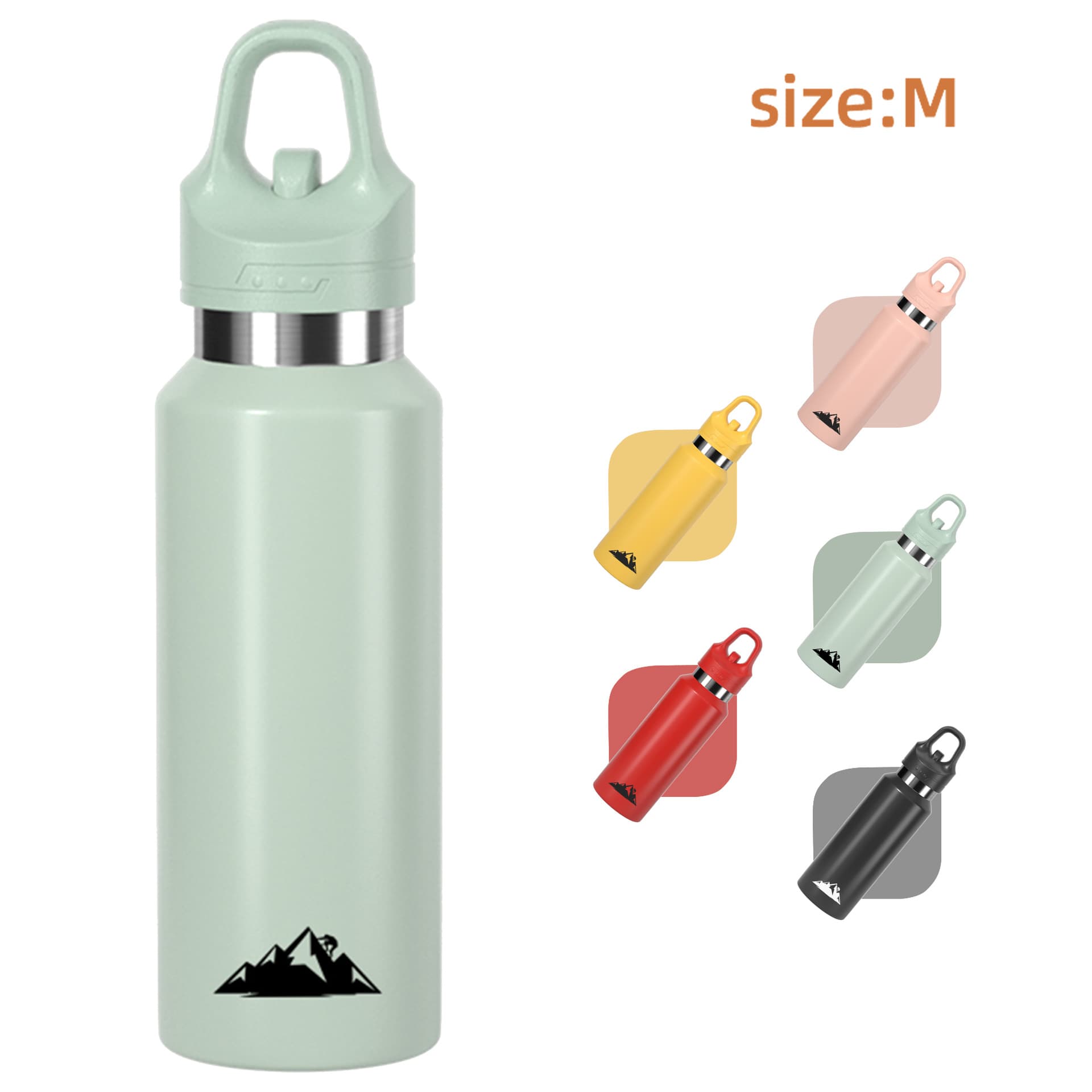 Green 480 ml Insulated Stainless Steel Water Bottle - Leakproof One-Click