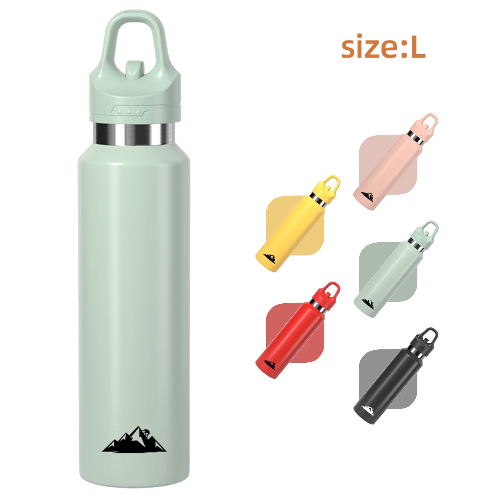 Green 680 ml Insulated Stainless Steel Water Bottle - Leakproof One-Click