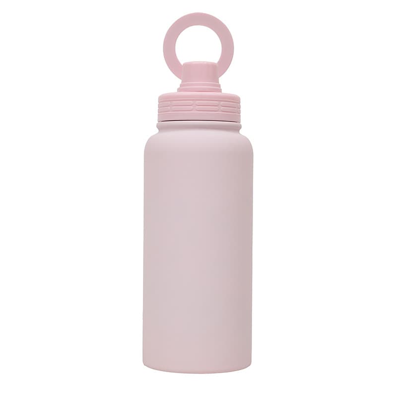 Pink 35oz Stainless Steel Insulated Sports Bottle with Magnetic - Pink Steel