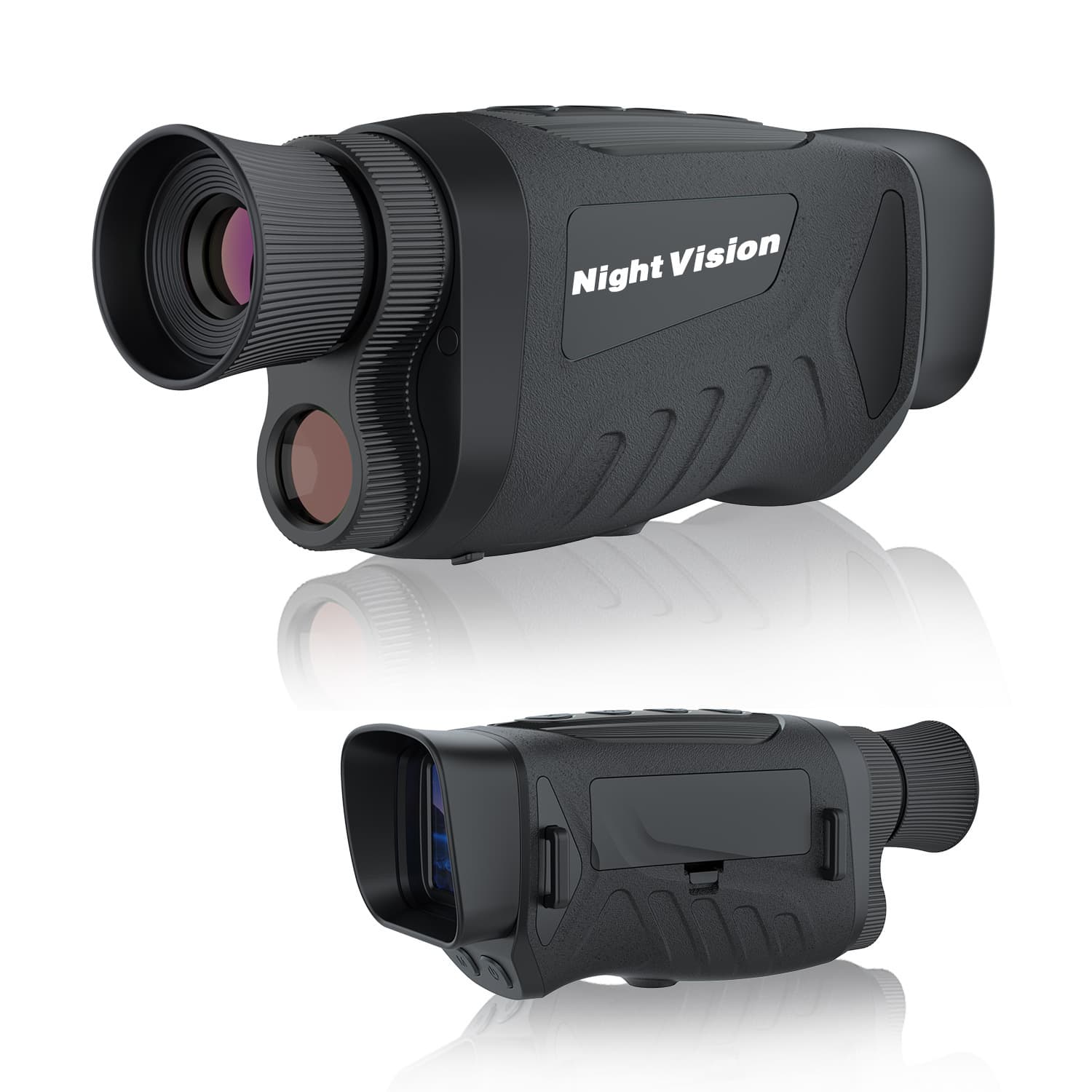 Black HD Digital Night Vision Monocular - High-Magnification Infrared Scope