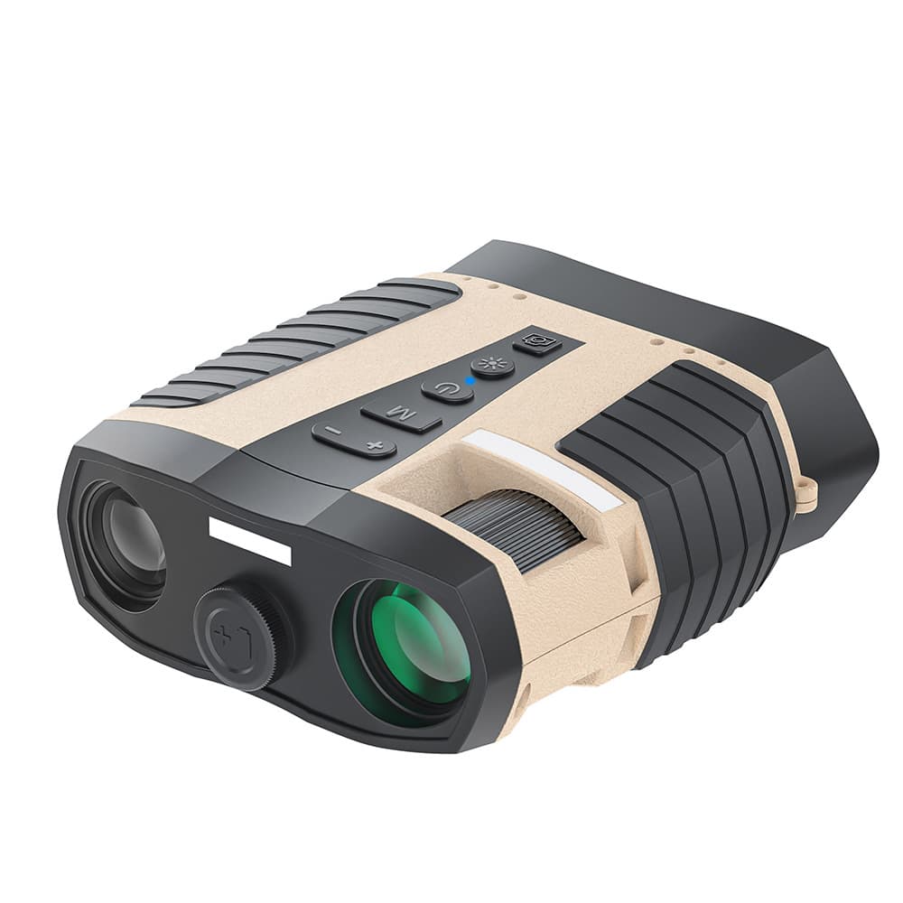 Beige HD Digital Night Vision Binoculars - High Magnification Infrared Scope