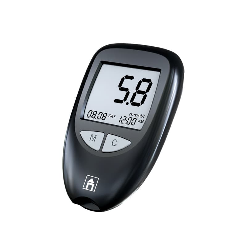 Black Home Blood Glucose Meter - English Version Medical Automatic Blood