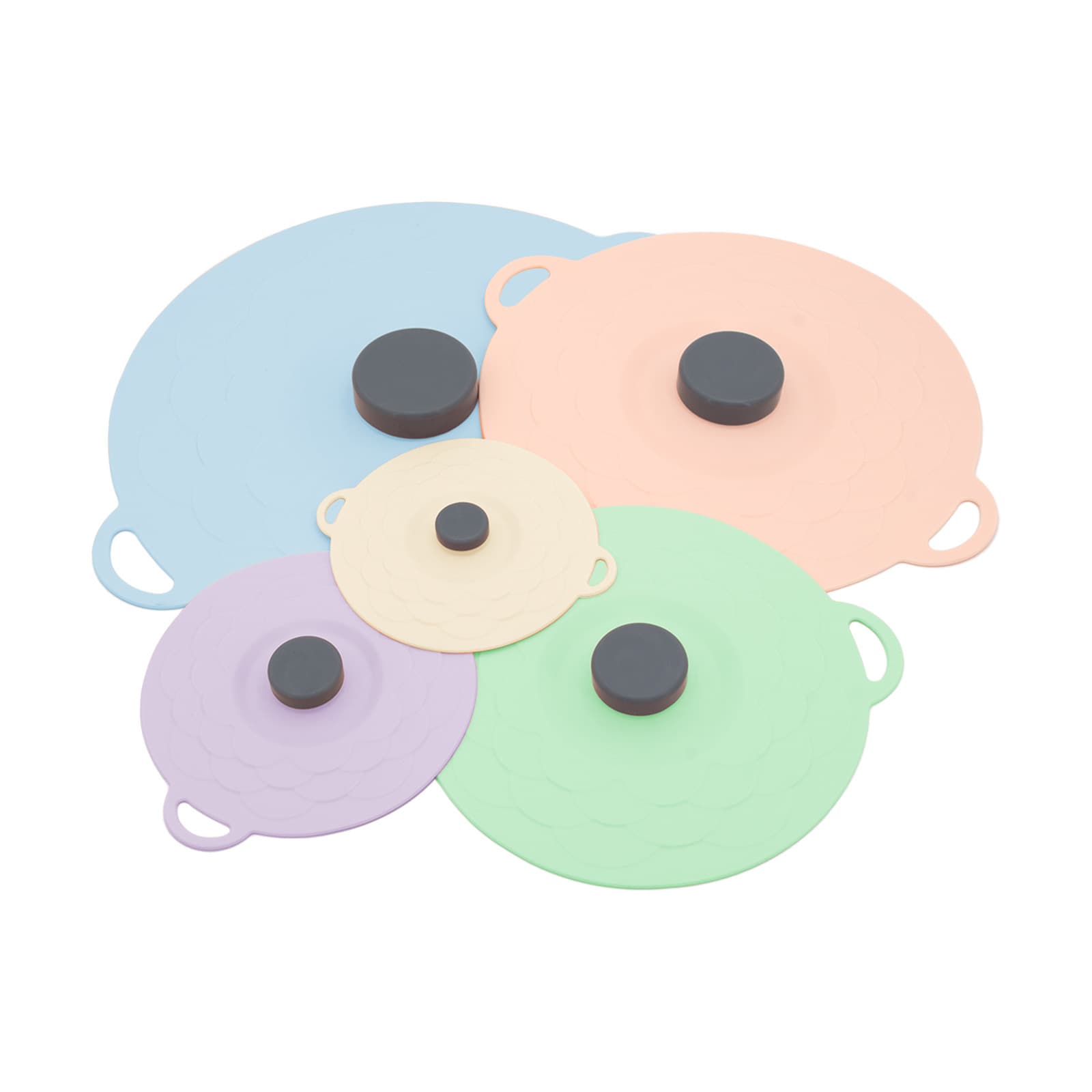 Multicolor Two-Set Five-Piece Silicone Fresh-Keeping Lids - Heat-Resistant