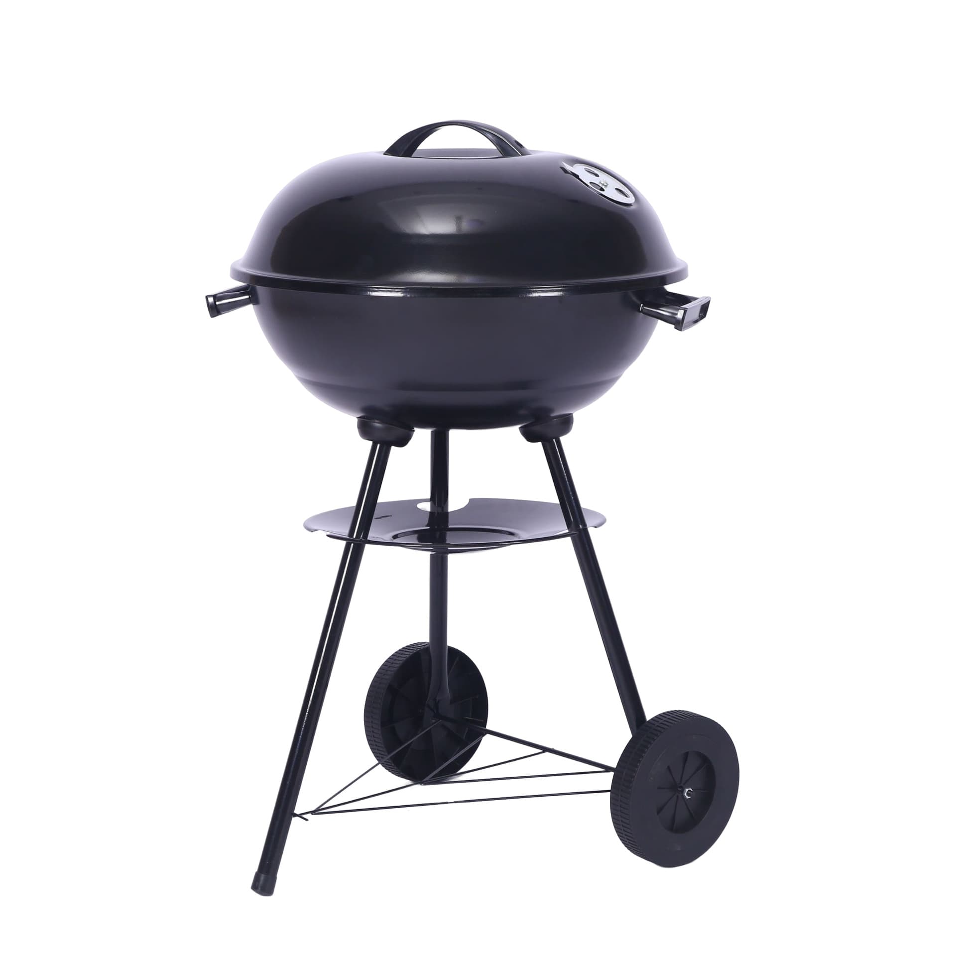 Outdoor Folding Apple-Shaped Stainless Steel Charcoal Barbecue Grill - 41 cm