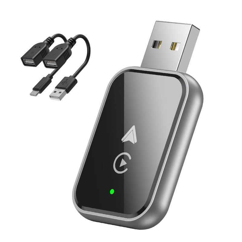 2-in-1 Wireless CarPlay & Android Auto Adapter - Plug & Play Dongle for Cars