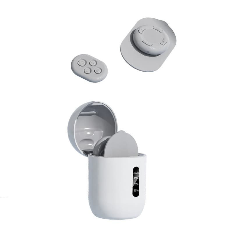 Smart Cervical Spine EMS Massager Sticker with Remote Control - White
