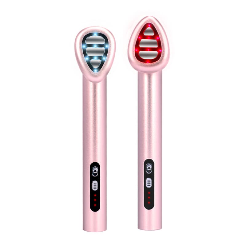 7-in-1 LED Facial Therapy Wand with 180 Rotatable Head & 42C Constant - Pink