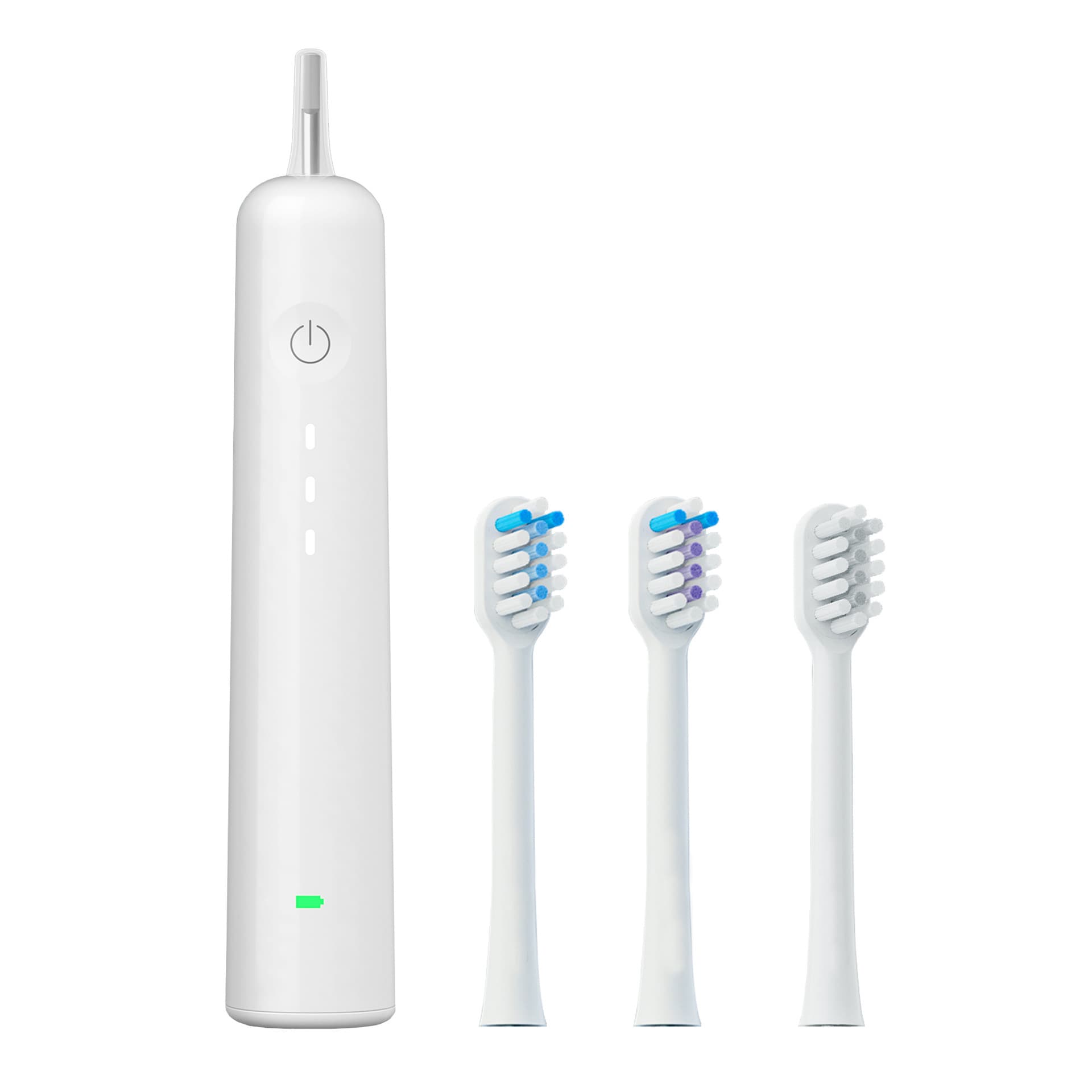 Electric Toothbrush with Ultra-Soft Gum Guard Brush Heads - IPX7 - White