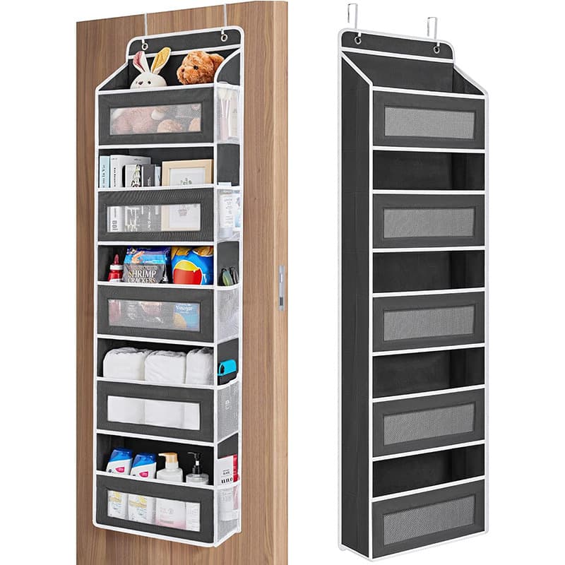 Black Heavy Duty 5-Tier Over-The-Door Hanging Organizer - Space-Saving