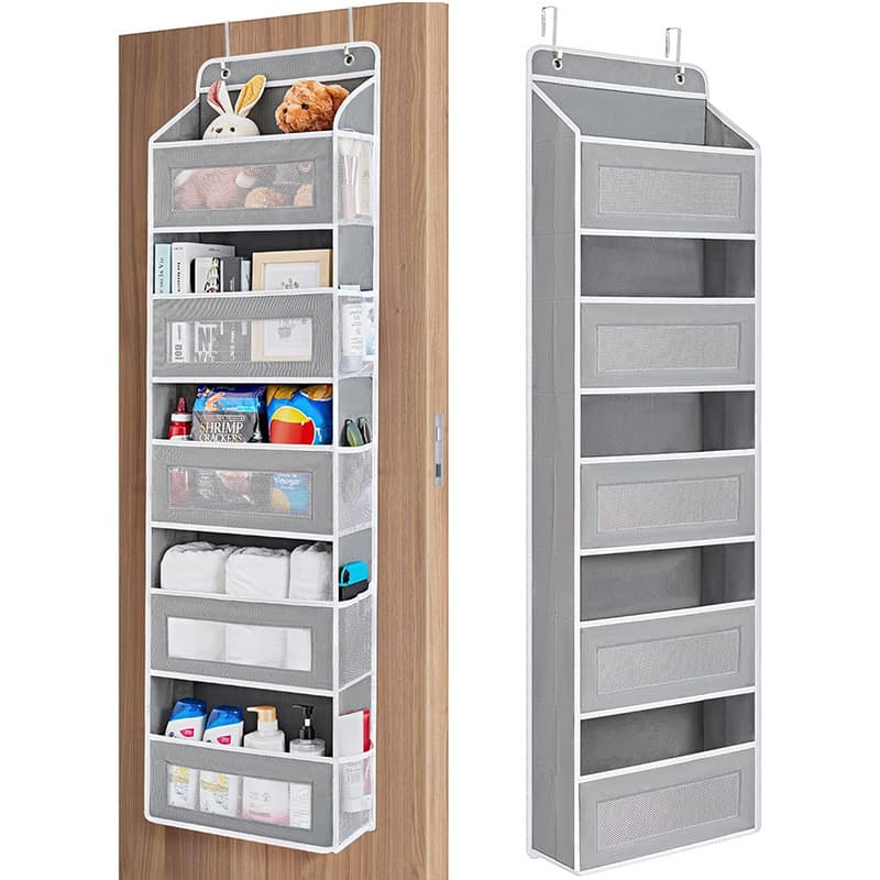 Grey Heavy Duty 5-Tier Over-The-Door Hanging Organizer - Space-Saving