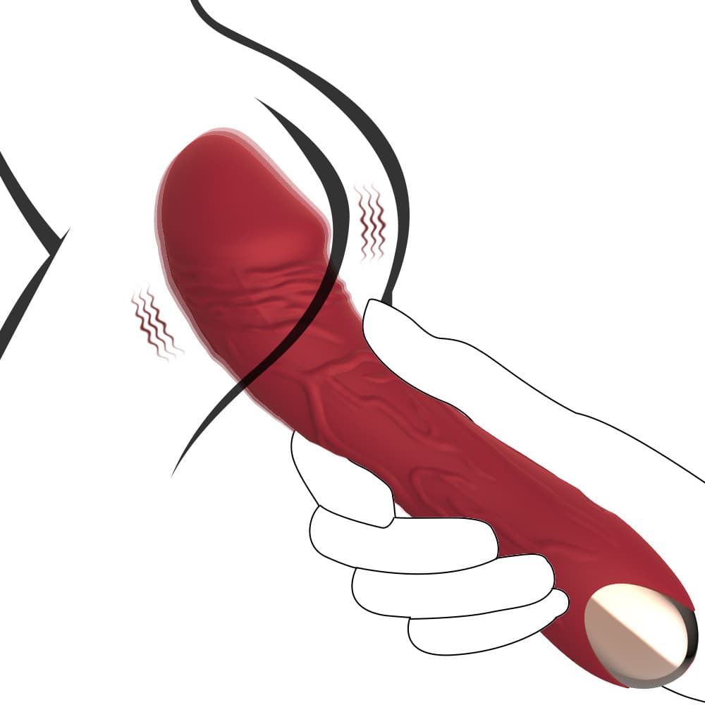 Dark Red Intense Pleasure G-Spot Vibrator - 20 Speed Rechargeable Silicone