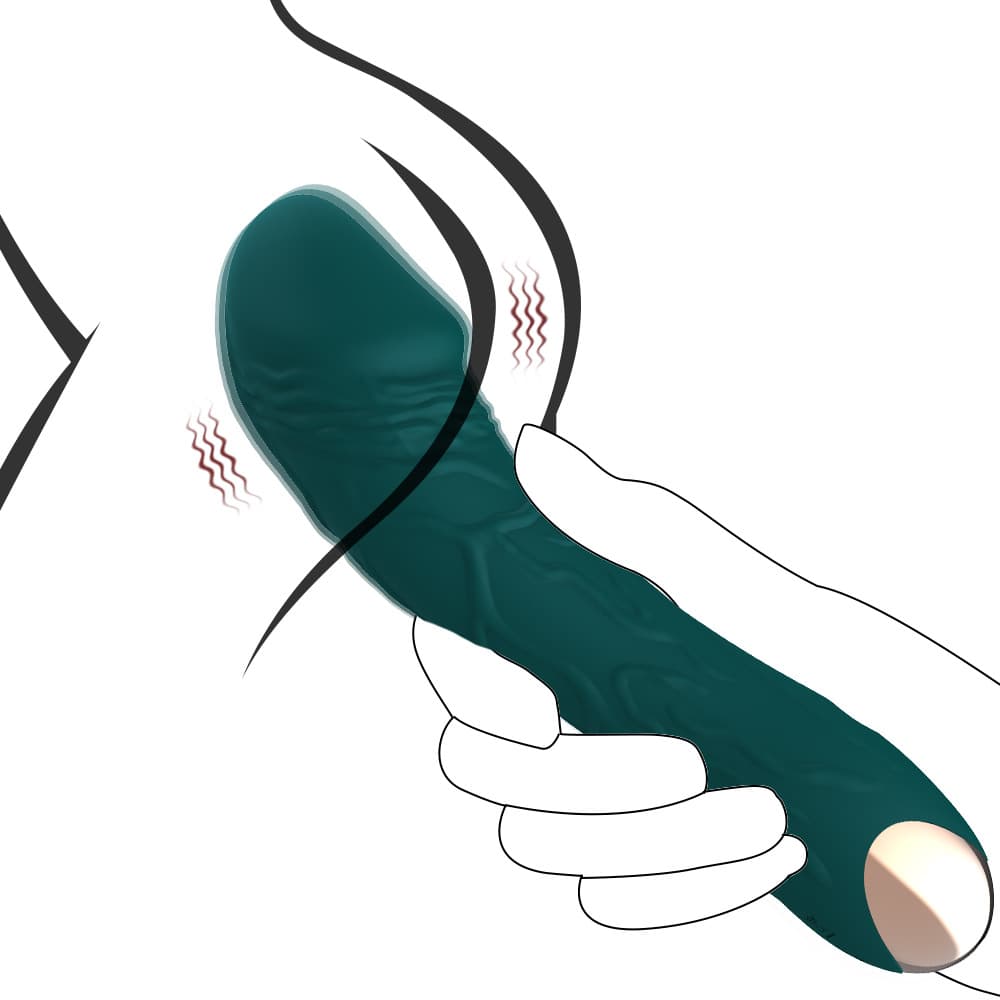 Dark Green Intense Pleasure G-Spot Vibrator - 20 Speed Rechargeable Silicone