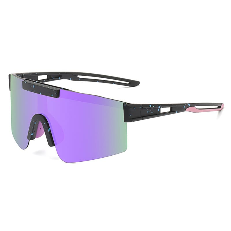 Purple Lenses With Black Temples Ultra-Light Polarized Sports - Purple Black