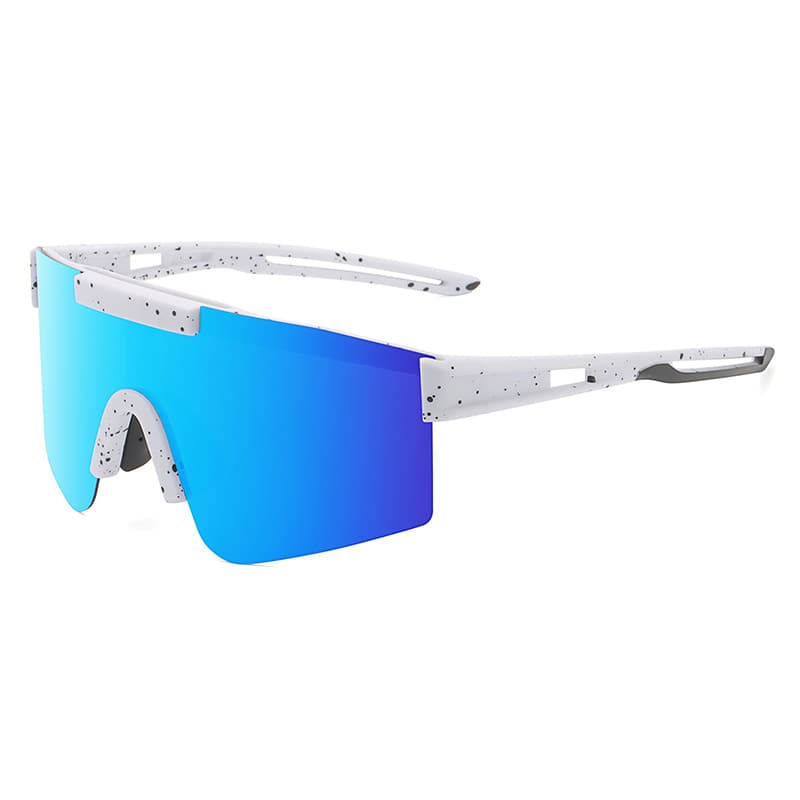 Blue Lenses With White Temples Ultra-Light Polarized Sports - Blue White