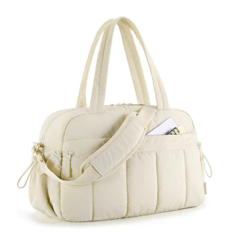 Beige Versatile Carry-On Travel Duffel Bag - Airline Personal Item Size