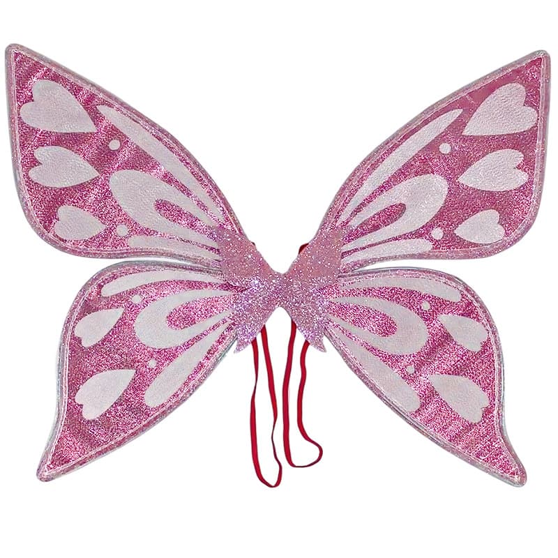 Pink Sparkling Fairy Wings - Lightweight Glitter Butterfly Costume Accessory