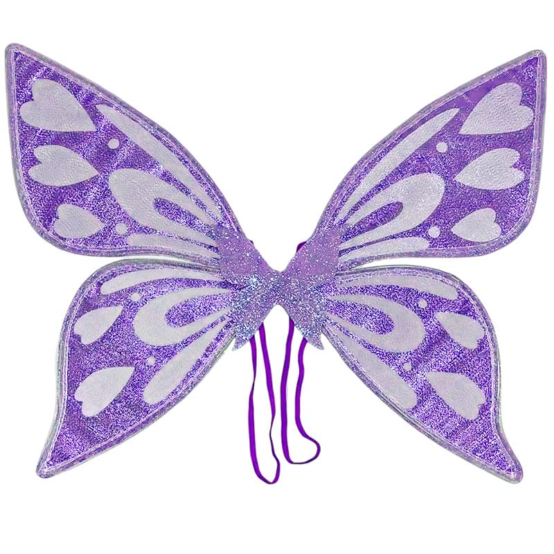 Purple Sparkling Fairy Wings - Lightweight Glitter Butterfly Costume