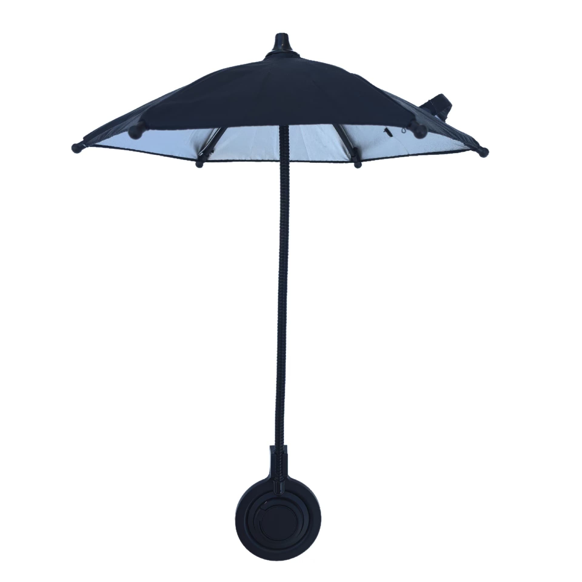 Black Magnetic Phone Umbrella Sun Shade - Clear Outdoor Screen Visor