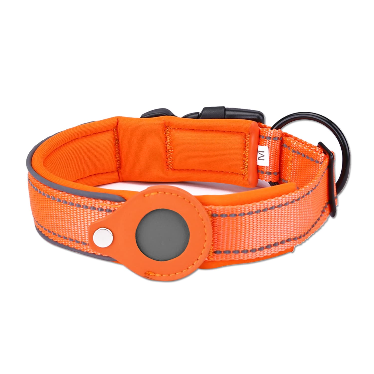Size S Orange Reflective Adjustable Anti-Lost Pet Collar
