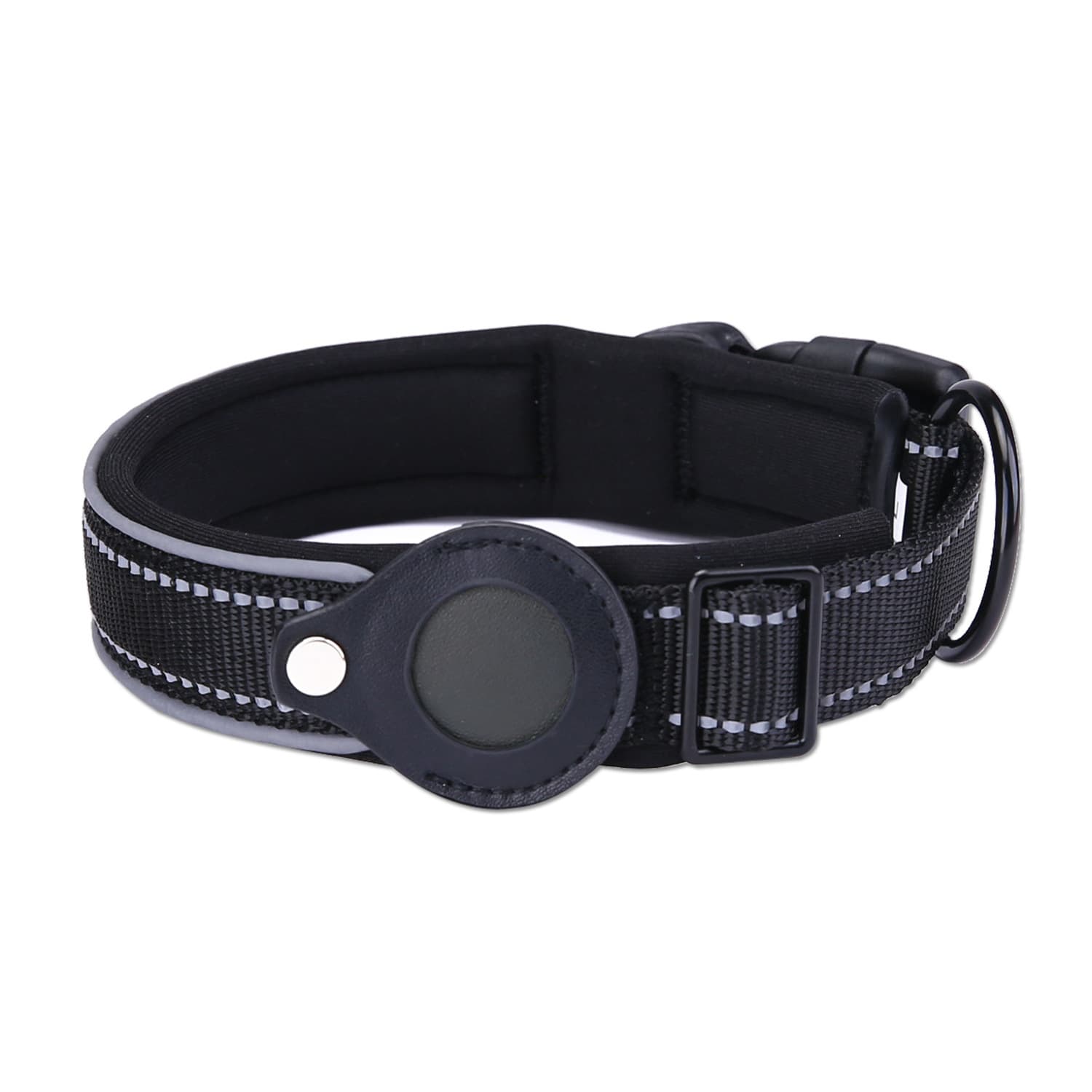 Size S Black Reflective Adjustable Anti-Lost Pet Collar