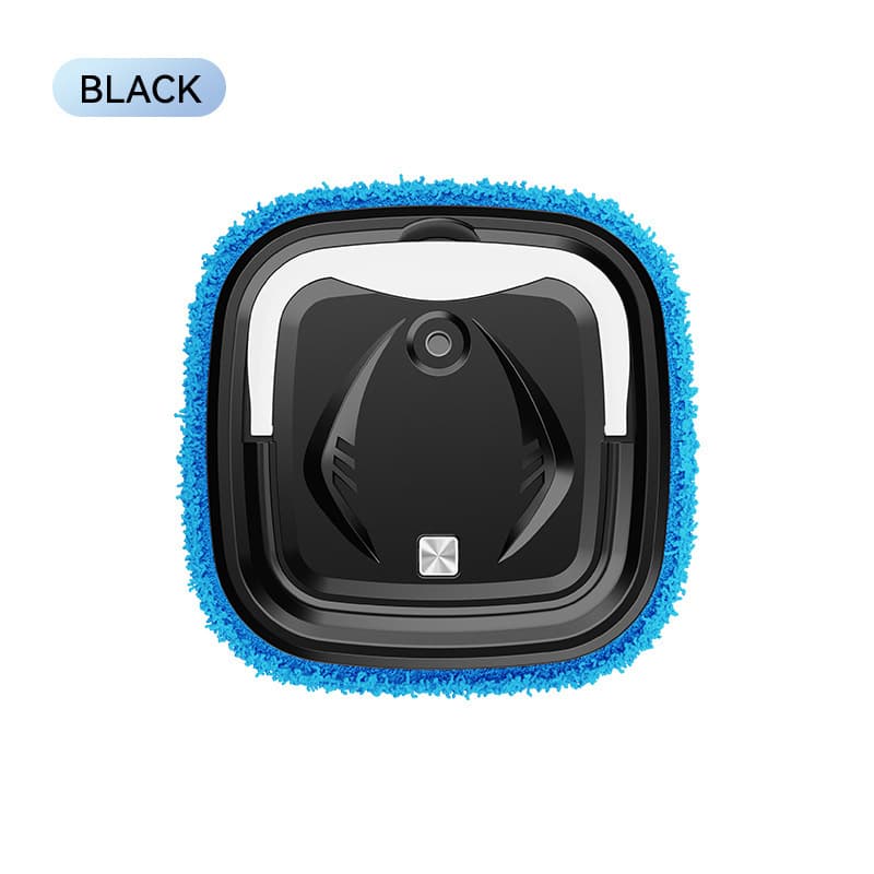 Black Smart Robotic Floor Mop with Humidifier Spray - Ultra-Slim Automatic