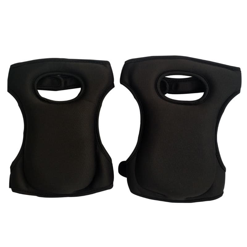 Black Adjustable Gardening Knee Pads - Neoprene Knee Protectors for Weeding