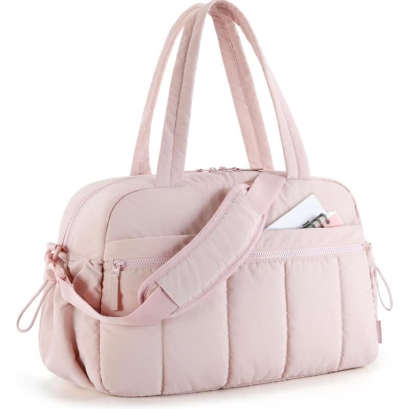 Pink Spacious Travel Duffel Bag - Large Capacity Sports & Fitness Tote