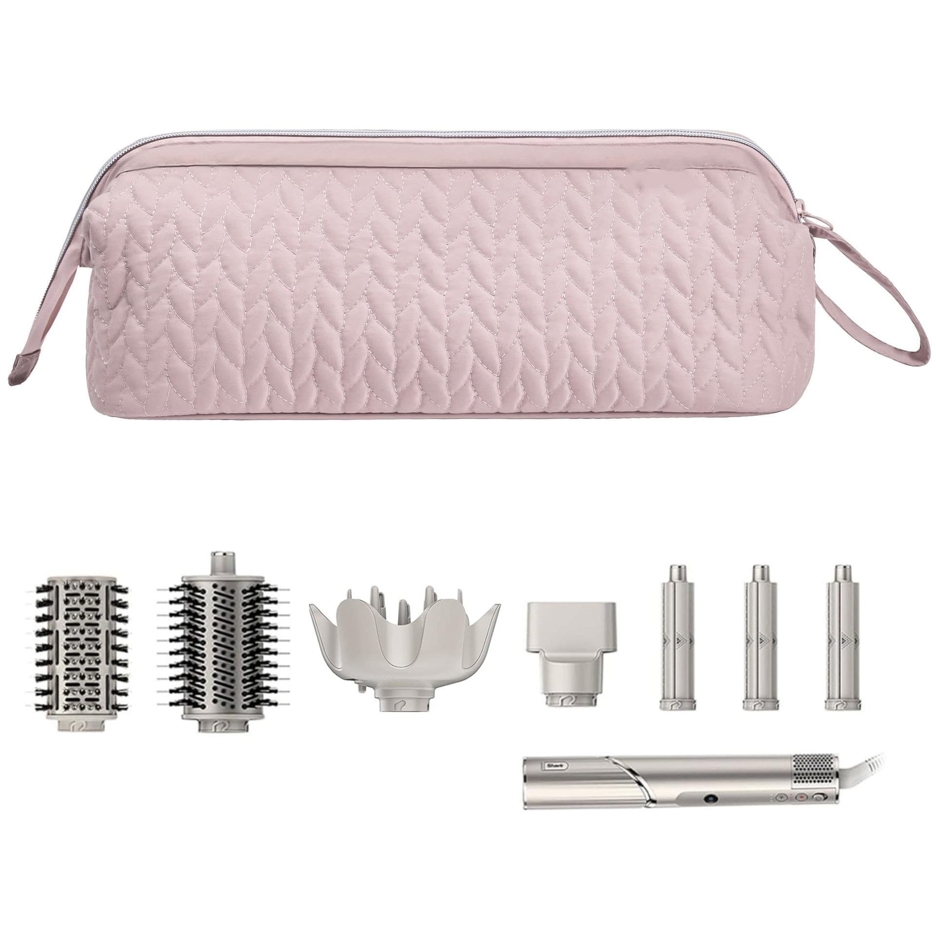 Pink Hair Styler Travel Case - Protective Storage Organizer Bag for Dryer
