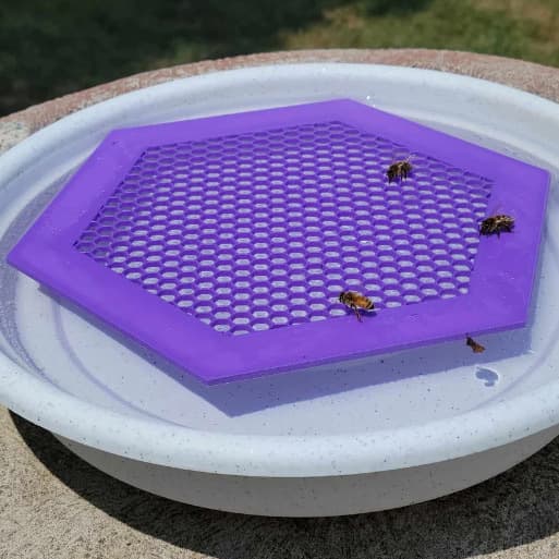 2-Piece S 180x160x3mm Purple Floating Bee Saver Waterer - Safe Drinking