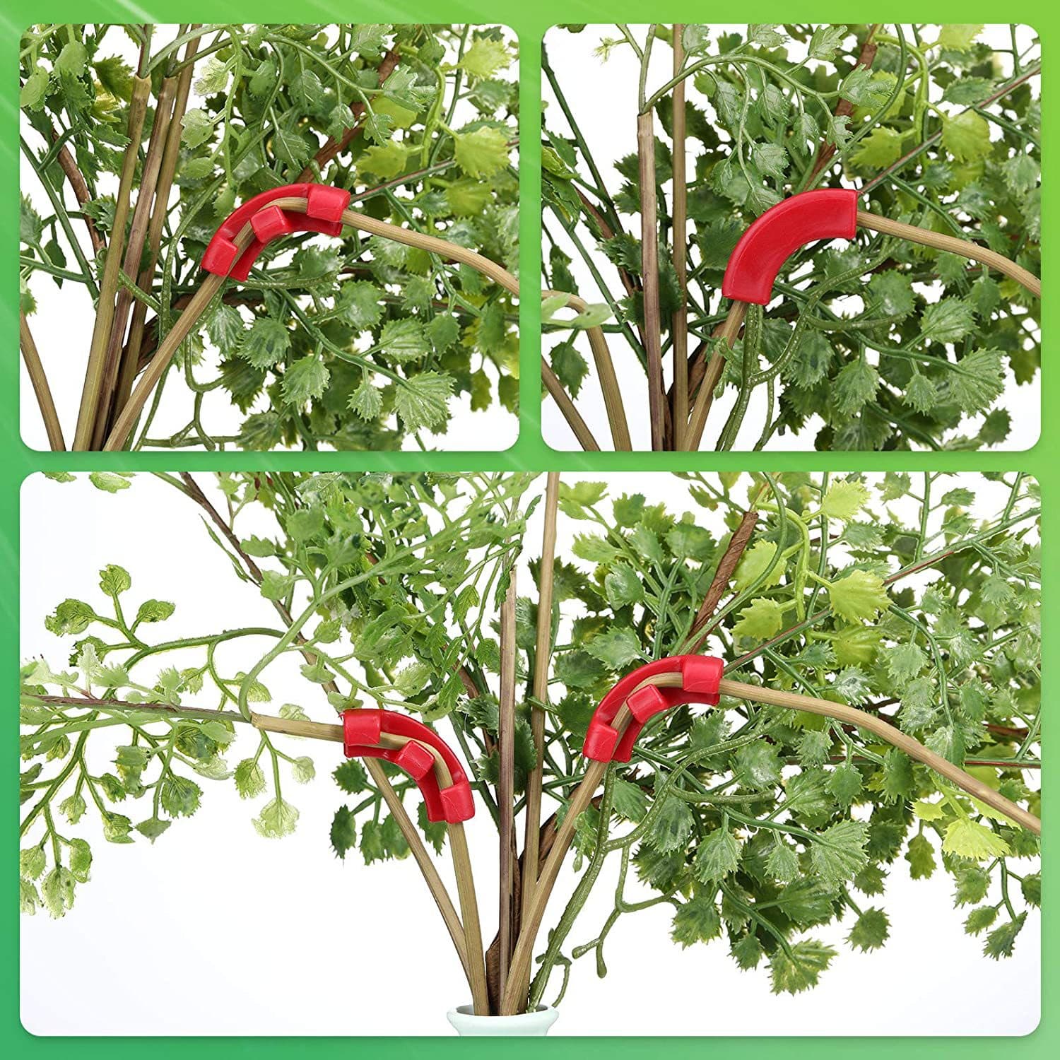 60-Piece Red 90-Degree Plant Bender Clips for Low-Stress Training (LST)