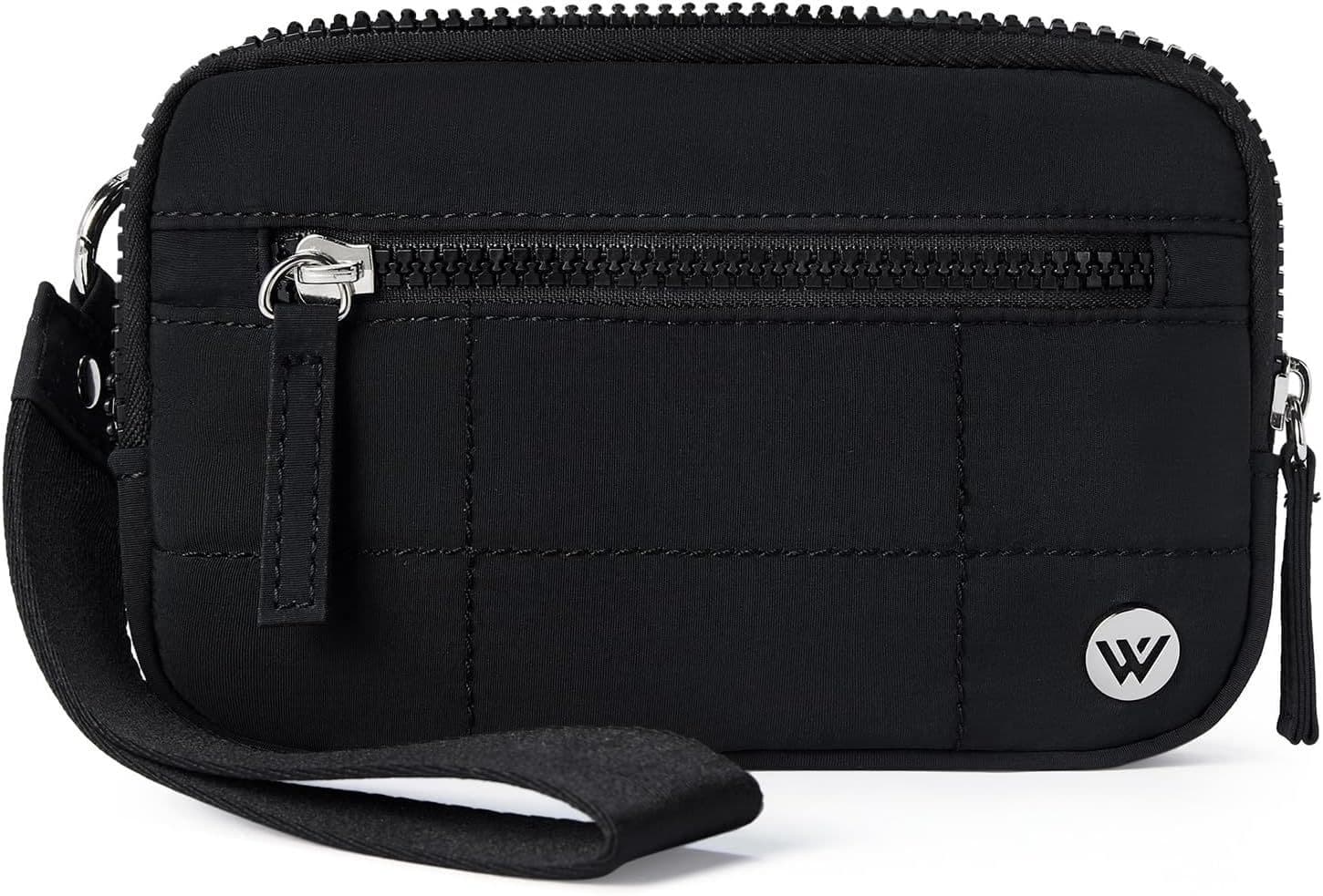 Black WESTBRONCO Quilted Phone Bag Wallet