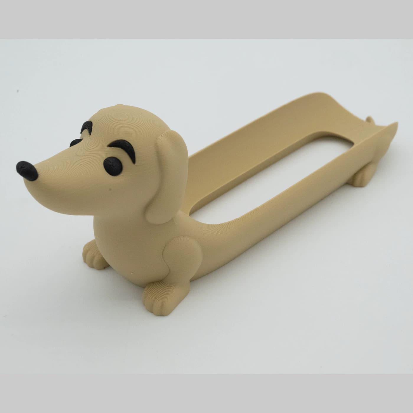 Light Brown Creative Dachshund Hot Dog Tray - Dog-Shaped Sandwich Holder