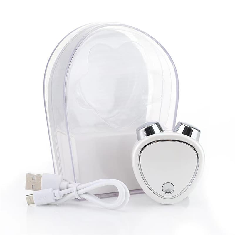 White EMS Microcurrent Facial Lifting Massager - Skin Tightening & Sculpting