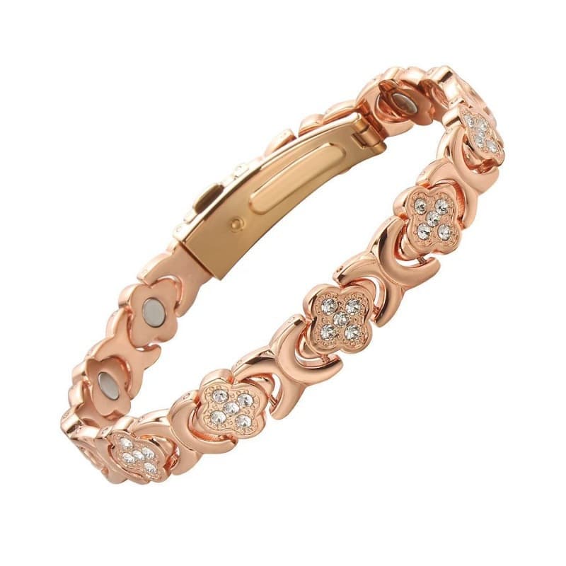 Rose gold New Fashion Lightweight Four-Leaf Clover Diamond Inlaid Bracelet