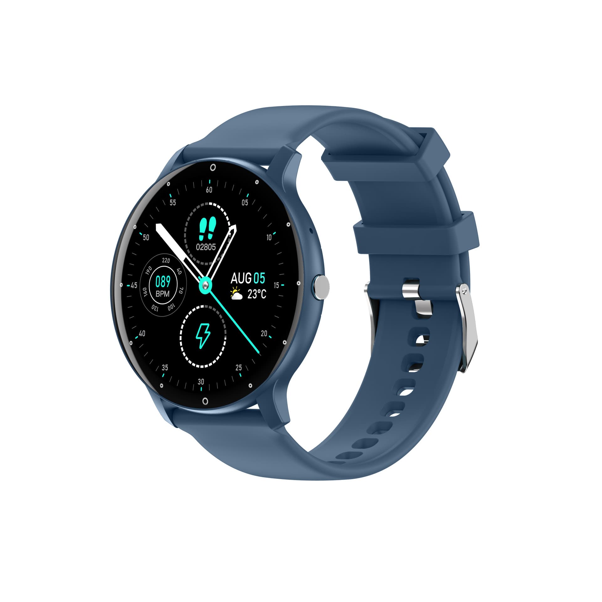 Feature-Rich Smartwatch: 1.28 HD Display Bluetooth Calling Extensive - Blue