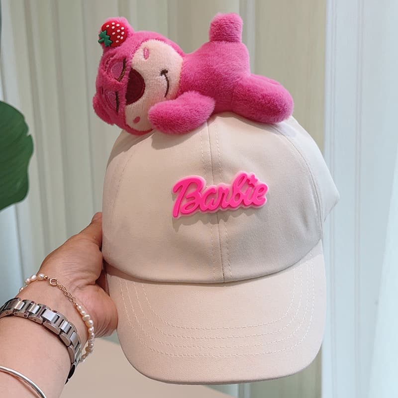 Plush - Decorated Baseball Cap (Beige pink)