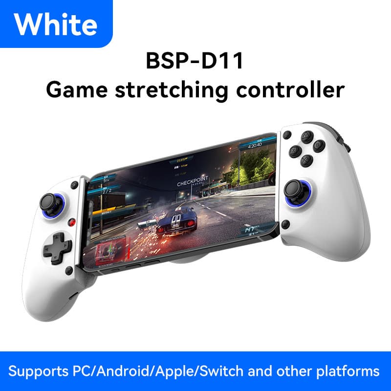 Multi-Platform Telescopic Gaming Controller - Hall Triggers, Esports - White