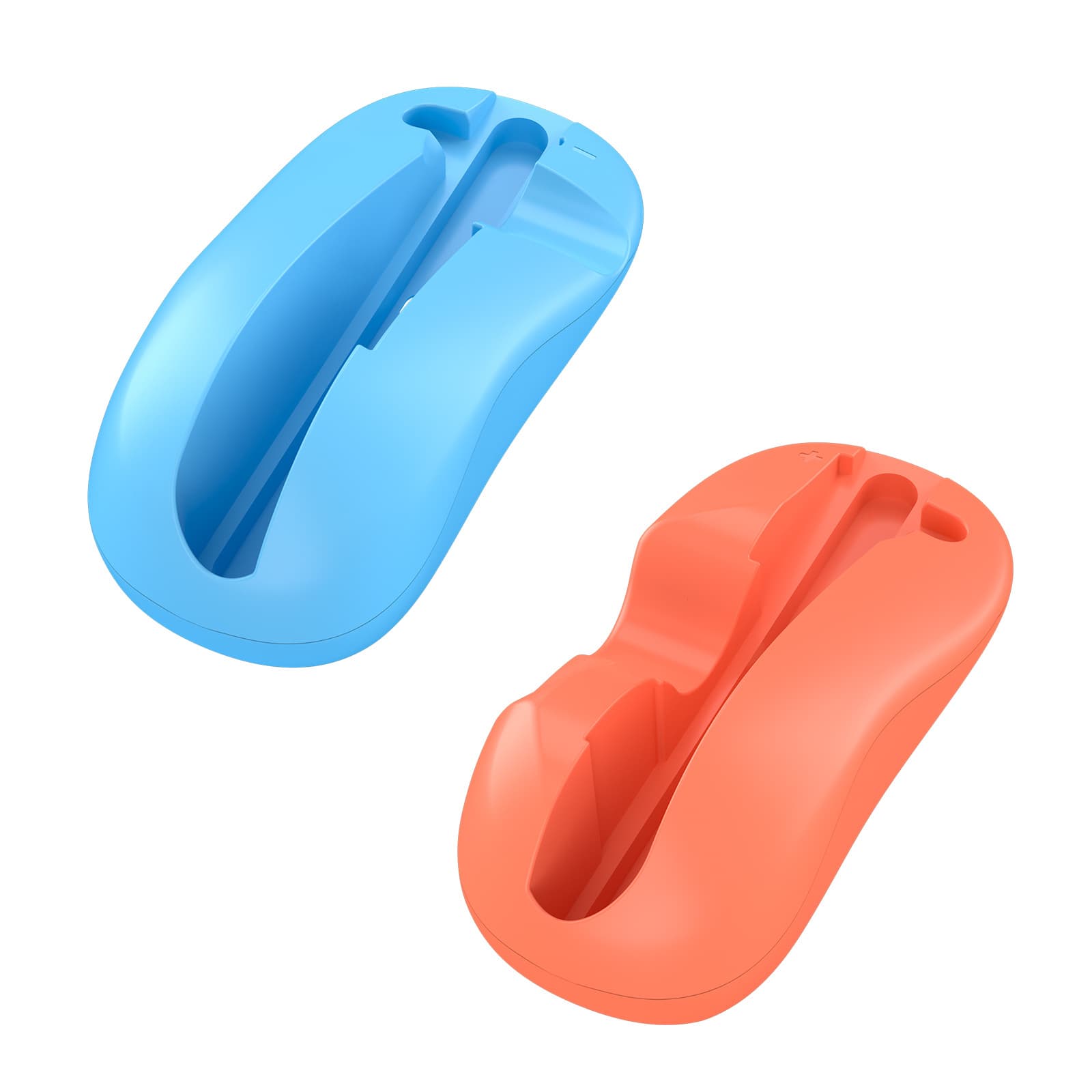 Ergonomic Mouse Grip for Nintendo Switch Joy-Con - 2-Pack - Orange Blue